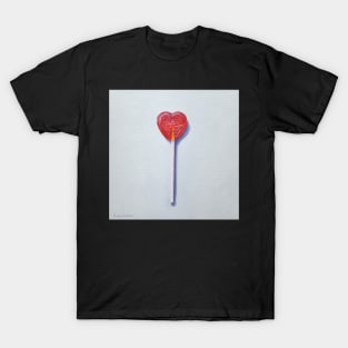 Holding Out For A Hero - heart lollipop painting T-Shirt